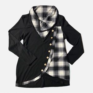 Rosegal Long Sleeve Black Top